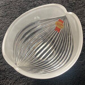 Vintage Anna Hutte Bleikristall Crystal Bowl With Original Sticker